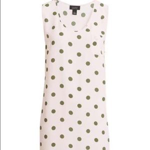 X-Large Halogen Pink & Green Polka Dot Shift Dress